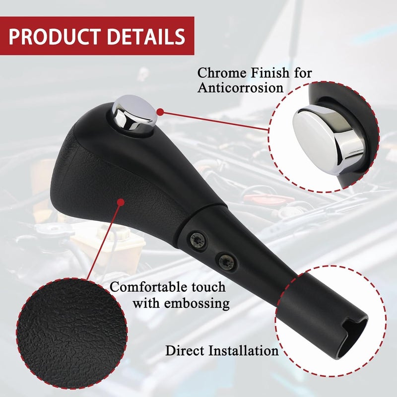 TQPONLY Gear Shift Shifter Knob | Compatible with 2003-2006 Honda Accord Automatic Gear Shift Lever Handles | Replaces 54131-SDA-A51 54130-SDA-A84ZB 54131-SDA-A81 - Image 4
