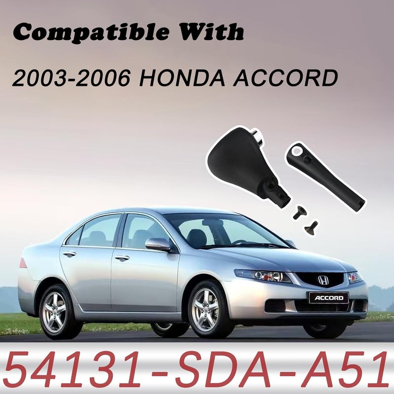 TQPONLY Gear Shift Shifter Knob | Compatible with 2003-2006 Honda Accord Automatic Gear Shift Lever Handles | Replaces 54131-SDA-A51 54130-SDA-A84ZB 54131-SDA-A81 - Image 3