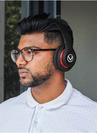 Volkano Impulse Series Bluetooth Wireless Head Phones with FM Radio, Extendable, Hands - Free Calling, AUX Input, SD Card Reader - Black, 1 Year Warranty - pzsku/Z25E1A93AFD49892DEFA7Z/45/_/1727177169/c68d1808-f081-459a-809d-29064d807134