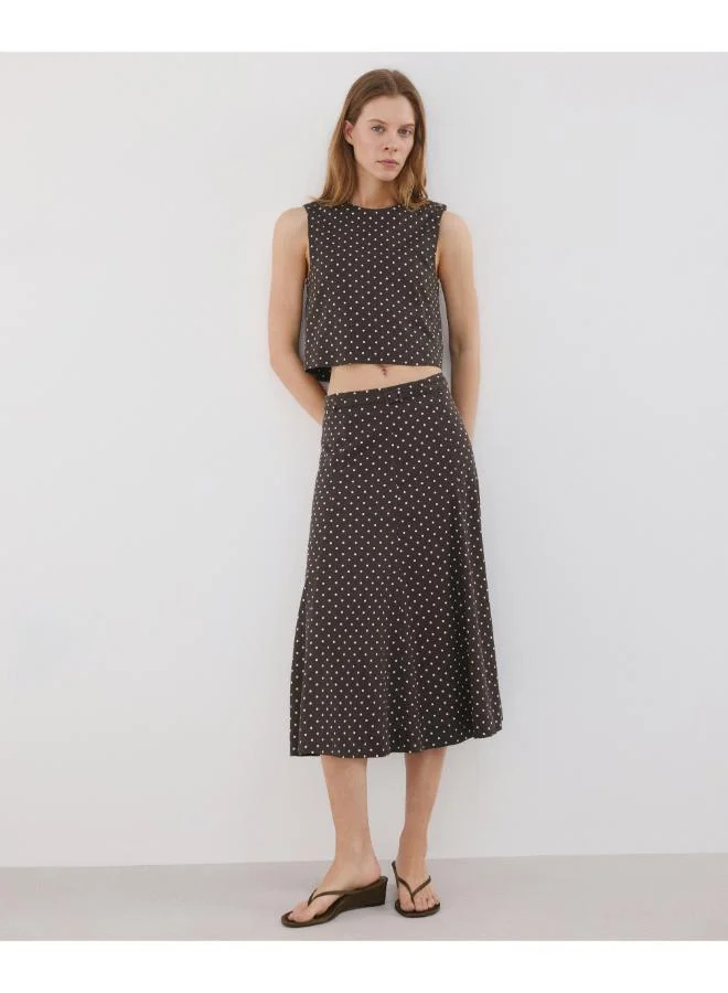 MANGO  Linen polka dot top for Women | Best Price UAE