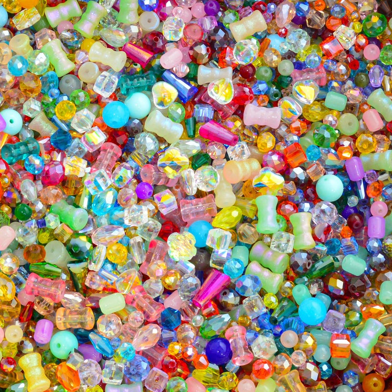 Laopottbeads One Pound Assorted Glass Beads For Jewelry Making  2-16Mm Colorful Crystal Beads For Bracelets  Crafts  Diy Art  Bulk Jewelry Making Supplies - Image 2