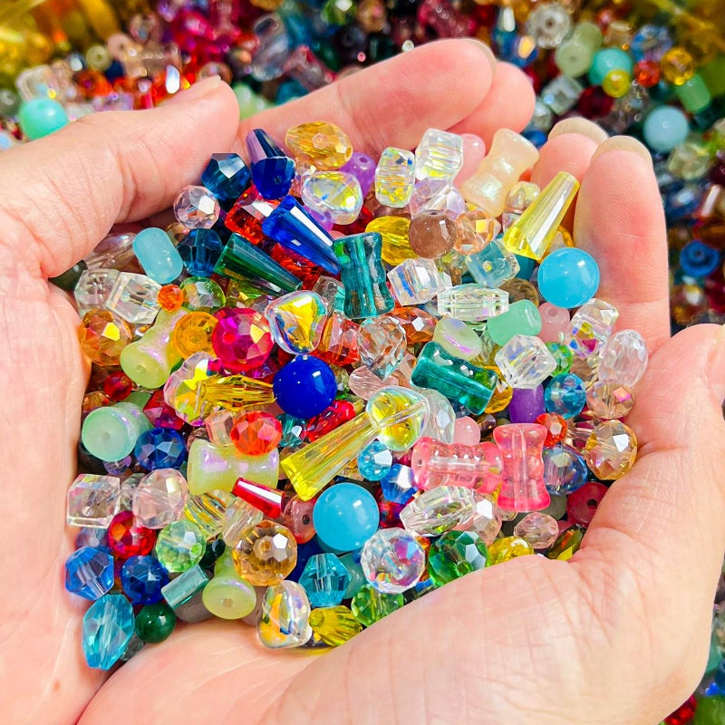 Laopottbeads One Pound Assorted Glass Beads For Jewelry Making  2-16Mm Colorful Crystal Beads For Bracelets  Crafts  Diy Art  Bulk Jewelry Making Supplies - Image 3