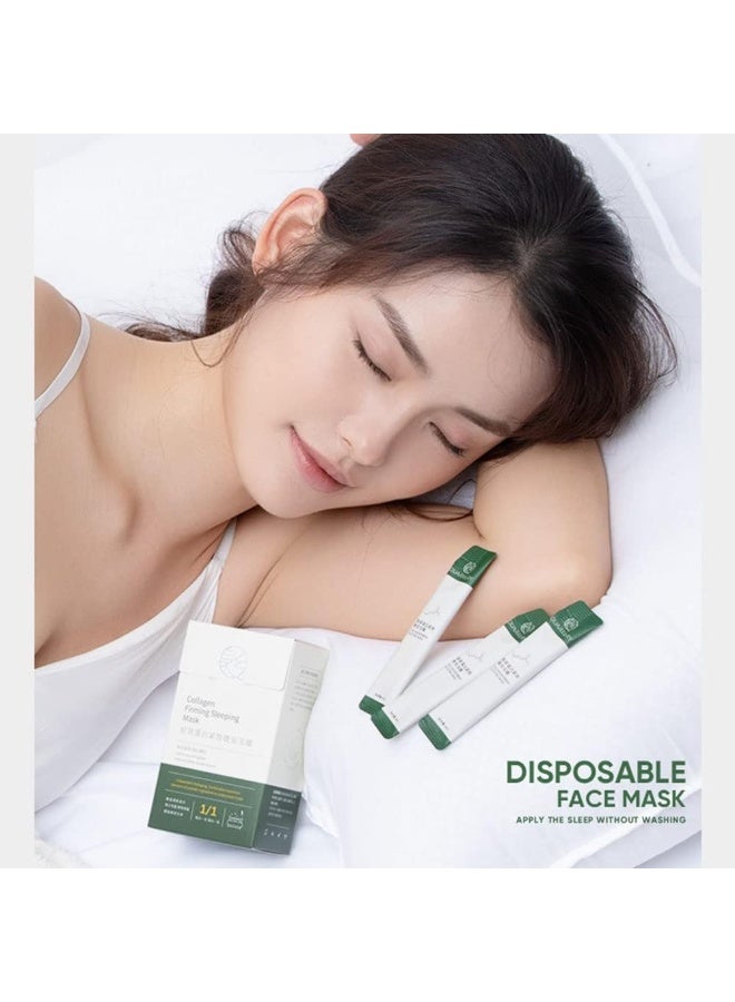 Korean Collagen Firming Mask - Wash Free Collagen Firming Mask, Collagen Firming Sleeping Mask Gel Moisturizing Whitening Anti Aging (40Pcs) - Image 3
