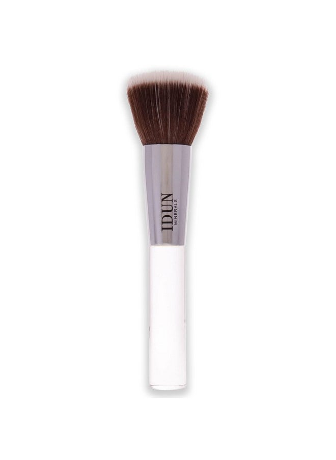 IDUN MINERALS - Stippling Brush Gently Distributes Right Amount Of Product Flawless Skin With An Air Brushed Soft Focus Effect Ensures An Hd Blended Finish 1 Pc White (I0100355) - Image 1