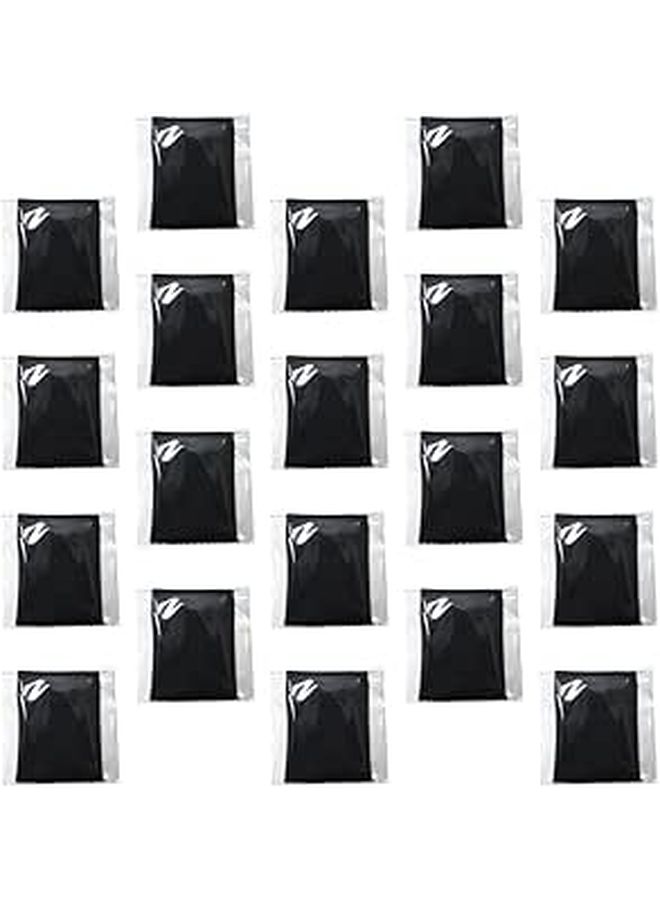 مناديل تنظيف الميكروفايبر 8x8 سم سوداء للنظارات وشاشات الهواتف والإلكترونيات والتلميع - Image 1