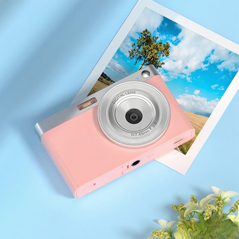 Compact 4K Digital Camera Video Camcorder 50MP 2.88Inch IPS Screen Auto Focus 16X Zoom Anti-shake Face Detact Smile Capture Built-in Flash with 2pcs Batteries 32GB TF Card Carry Bag Wrist Strap for Kids Teens - Image 2
