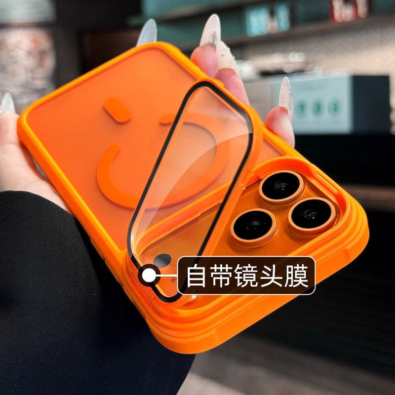 MagSafe iPhone 14 Acrylic Case Protective for 14 Plus 14 Pro 14 Pro Max and Kickstand and Skin Feel in Red - Image 3