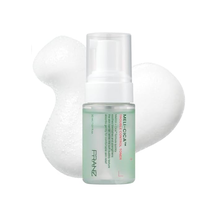CICA Bubble Toner for Face, Oil-Free Calming Toner, Travel Size 1 fl oz | Friction-free bubble foam, no cotton pads. Cica & niacinamide, oil-free. Travel-size starter, gentle pH 6.0-6.5