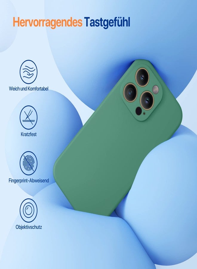 Miracase Designed for iPhone 14 Pro Case with Screen Protector, [Upgraded Camera Protection], Shockproof Liquid Silicone Rubber Phone Case Cover for 14 Pro 6.1 inch (Alpine Green) - Image 2