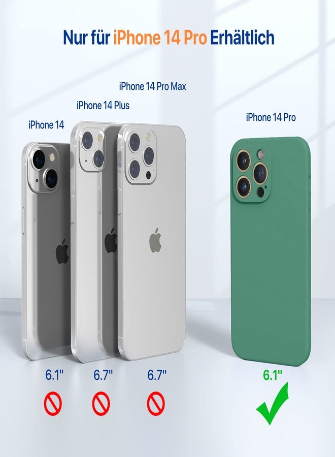 Miracase Designed for iPhone 14 Pro Case with Screen Protector, [Upgraded Camera Protection], Shockproof Liquid Silicone Rubber Phone Case Cover for 14 Pro 6.1 inch (Alpine Green) - Image 5