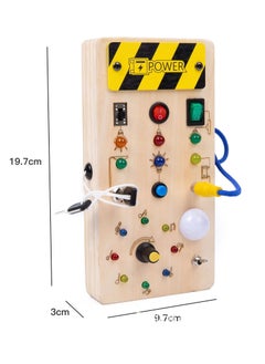 General Montessori Wooden Busy Board with 8 LED Light switches, Sensory Toys Light Switch Travel Toys for 1+ Year Old Baby and Toddler  - Image 4