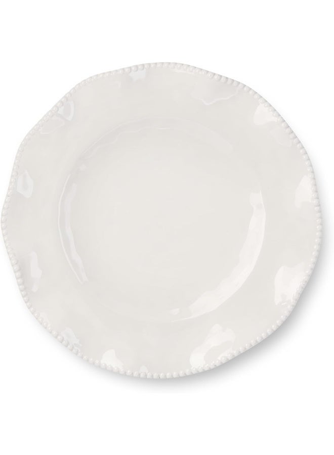 Certified International طقم أدوات مائدة من 12 قطعة بتصميم لؤلؤي مع كريمة يتضمن 4 أطباق عشاء 4 أطباق سلطة 4 سلطانيات 75 × 2 22 أونصة أنيق غير قابل للكسر من الميلامين ثقيل الوزن مثالي لتناول الطعام في الداخل والخارج - Image 4