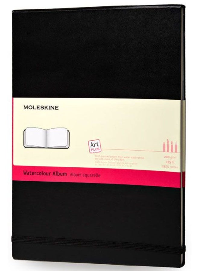 MOLESKINE Art Watercolor Album A4 Size Black Hard Cover 200gsm Paper 72 Pages - Image 1