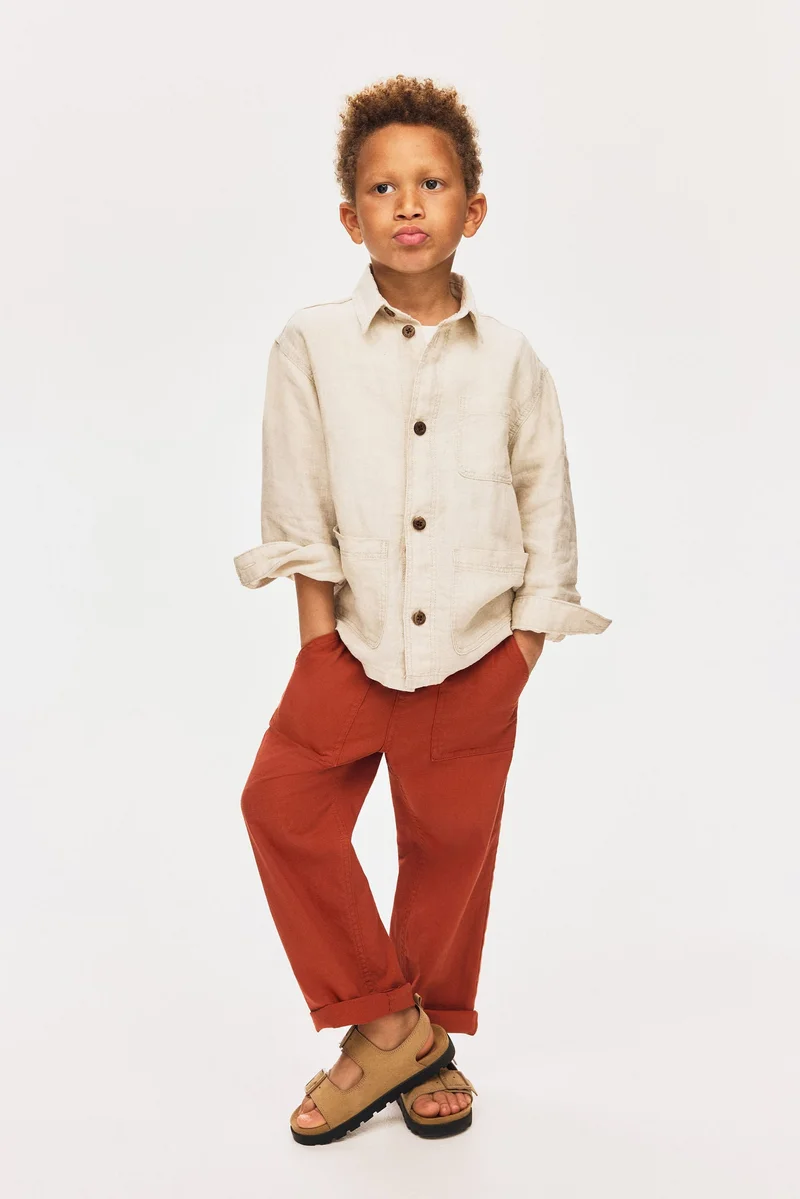 H&M Linen-blend trousers