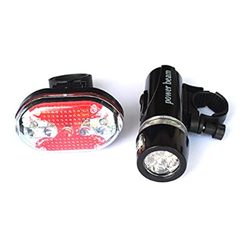 FASTPED®Oval Tail Light Kit Waterproof 5 LED Bike Headlight Front Flashlight Power Beam Bicycle Bike Safety Warning Light Set Light Ultra Bright 5 LED Front Head and Tail Led Light for Bicycle - Image 2