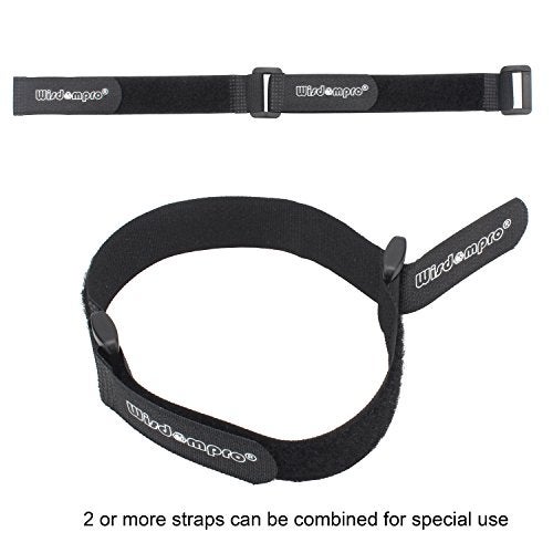 Wisdompro 16 Pack Mixed Size Hook and Loop Reusable Fastening Cable Straps Tie by Wisdompro - Reusable, Durable Functional Ties to Keep Your Home, Office, Workspace from Tangled Messes of Cords - Image 2