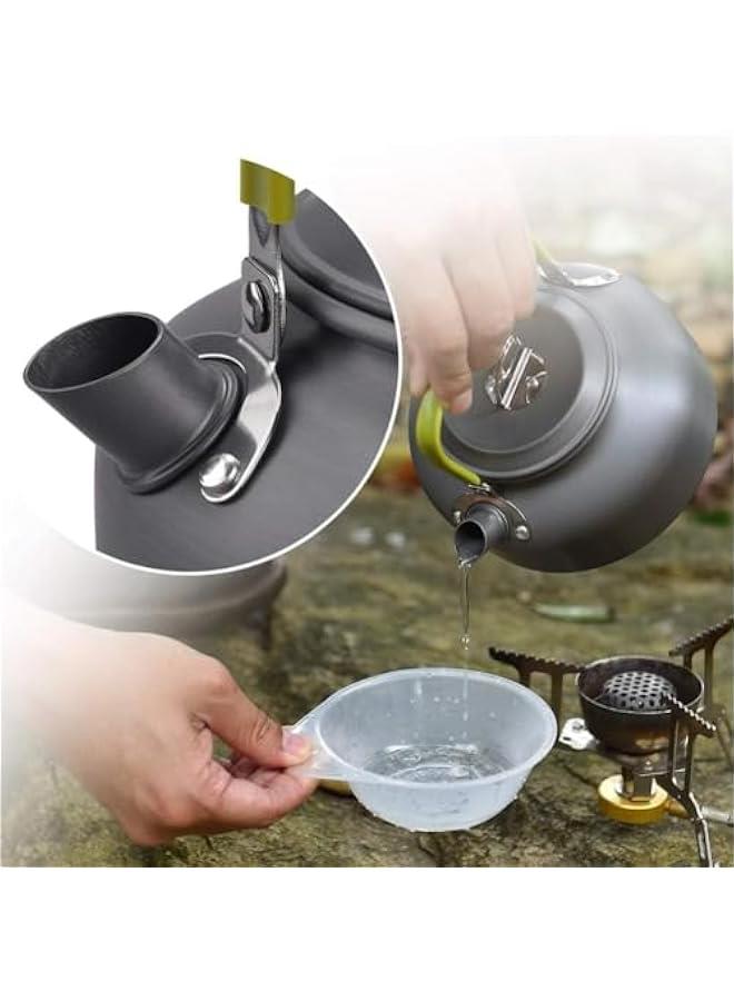 HOOKOR Camping Cookware Mess Kit, Lightweight Hiking Cookware Set with Mesh Bag, Nonstick Aluminum Cooking Kit,Outdoor Pot Pan Kettle Backpacking Mess Kit with Bowls  - Image 5
