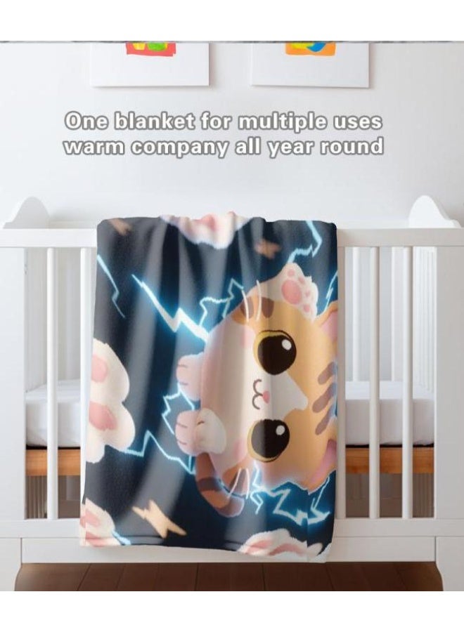general Baby and children's cartoon flannel thin blanket (warm and comfortable, suitable for sleep, game use) 70cm*100cm - 1154 - Image 3