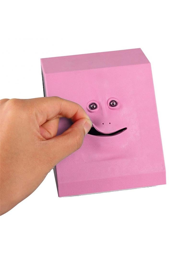 general Novelty Coin Money Eating Musical Face Bank Automatic Money Saving Collection Money Bank For Kids Children (Pink Flat) - Image 4