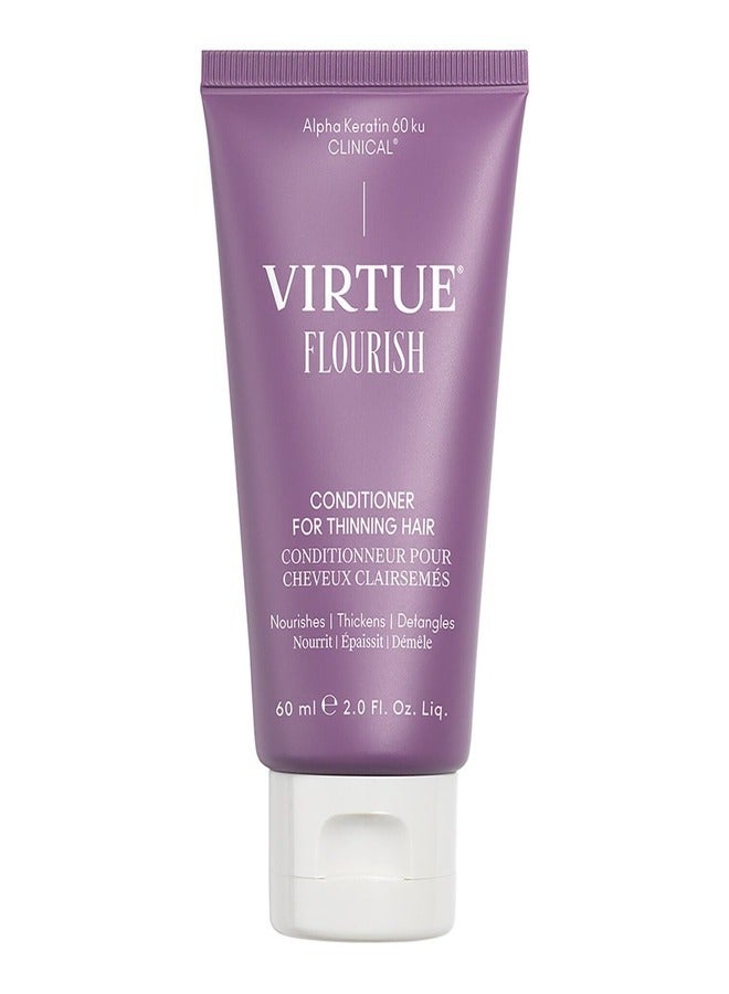VIRTUE Flourish Conditioner for Thinning Hair 60ml â€“ Strengthens & Thickens Hair - Image 1