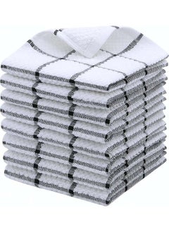 YIM-VIBEHAUS 8 Pack Kitchen Dish Rags,100% Cotton Dish Cloths for Washing Dishes,Quick Drying Kitchen Towels,12x12 Inches  - Image 1