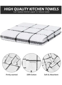 YIM-VIBEHAUS 8 Pack Kitchen Dish Rags,100% Cotton Dish Cloths for Washing Dishes,Quick Drying Kitchen Towels,12x12 Inches  - Image 2
