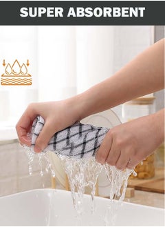 YIM-VIBEHAUS 8 Pack Kitchen Dish Rags,100% Cotton Dish Cloths for Washing Dishes,Quick Drying Kitchen Towels,12x12 Inches  - Image 3
