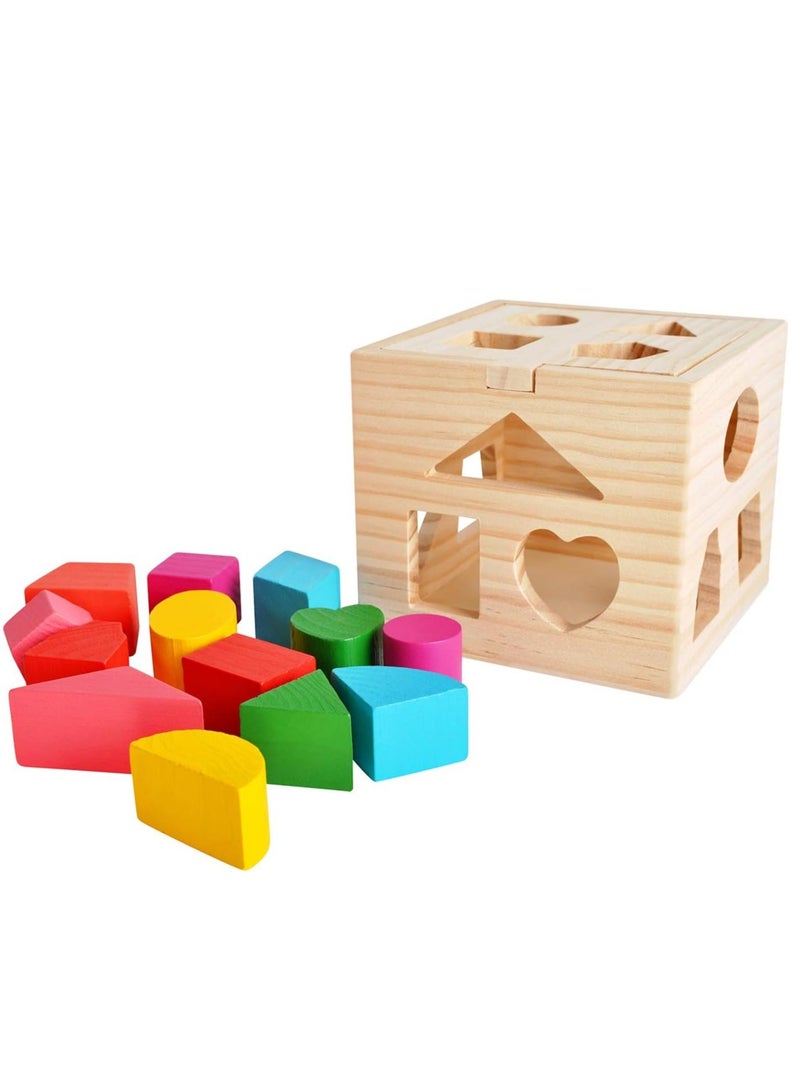 بيوينتي ألعاب الأطفال الفكرية ، مجموعة فارز شكل كتل خشبية - Image 2