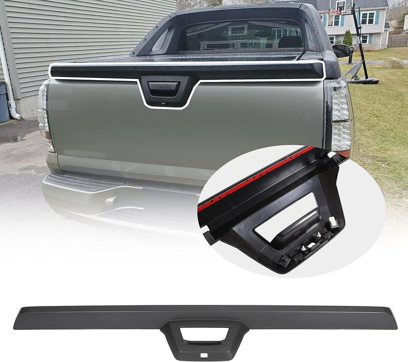 ECOTRIC Tailgate Cap Cover Top Molding Trim Spoiler for 2007-2013 Chevy Avalanche & Cadillac Escalade EXT with Camera Hole - Image 1