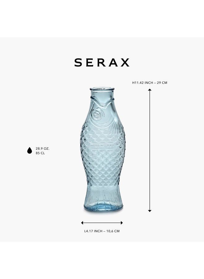 Serax Glass Water Pitcher | Fish & Fish glassware by Paola Navone | Wine Carafe Decanter 28.74 fl oz | Clear Light Blue Bottle Container, hot or cold Drinks | Beverage Dispenser | Suitable as Vase - Image 2
