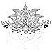 Pinenjoy Pinenjoy Mandala Lotus Flower Wall Sticker Boho Indian Wall Decal Buddhism Namaste Wall Clings 23.6x15.7inch Removable  - Image 2