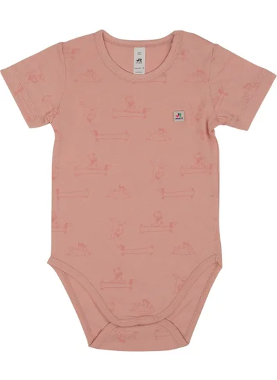 Jrmori Mr.j & Ms.r Printed Short Sleeve Bodysuit with Shoulder Snaps