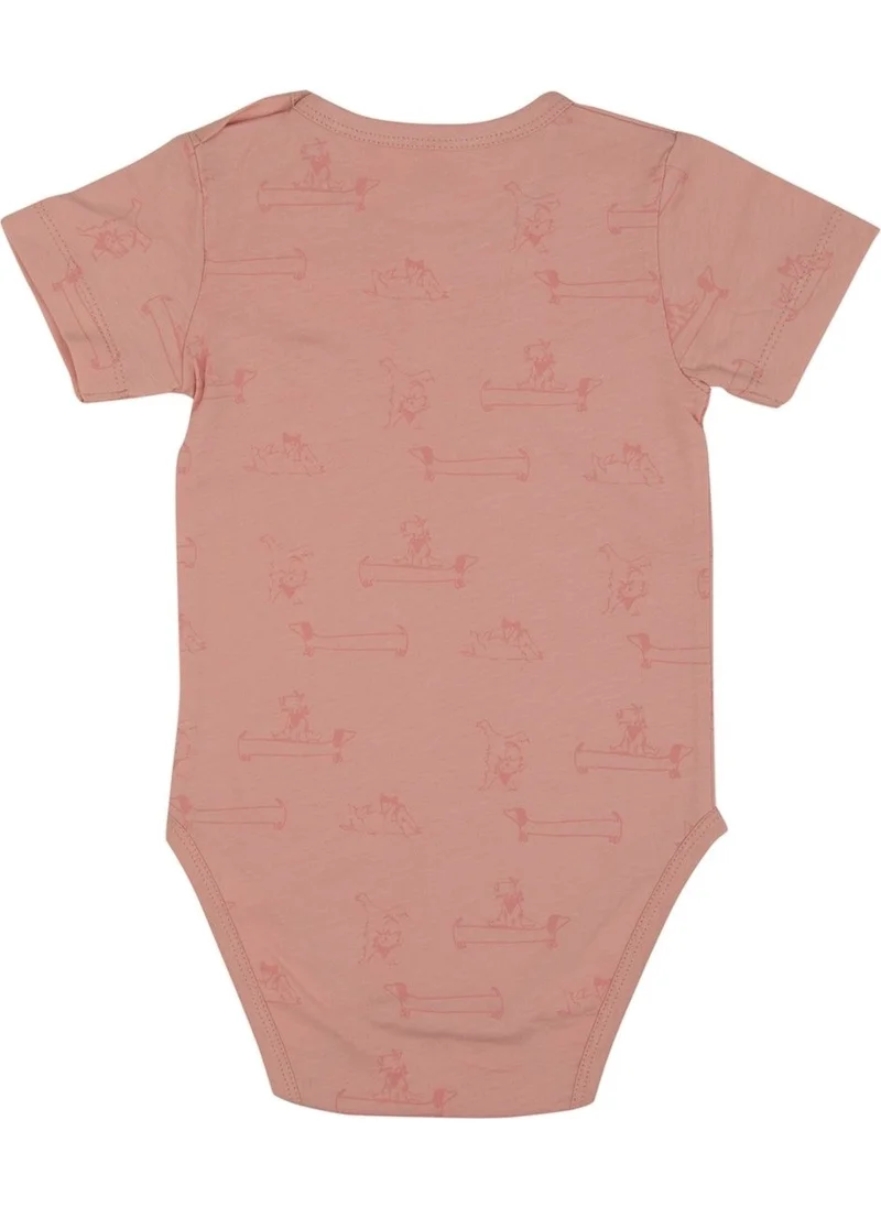 Jrmori Mr.j & Ms.r Printed Short Sleeve Bodysuit with Shoulder Snaps