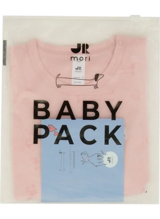 Jrmori Mr.j & Ms.r Printed Short Sleeve Bodysuit with Shoulder Snaps