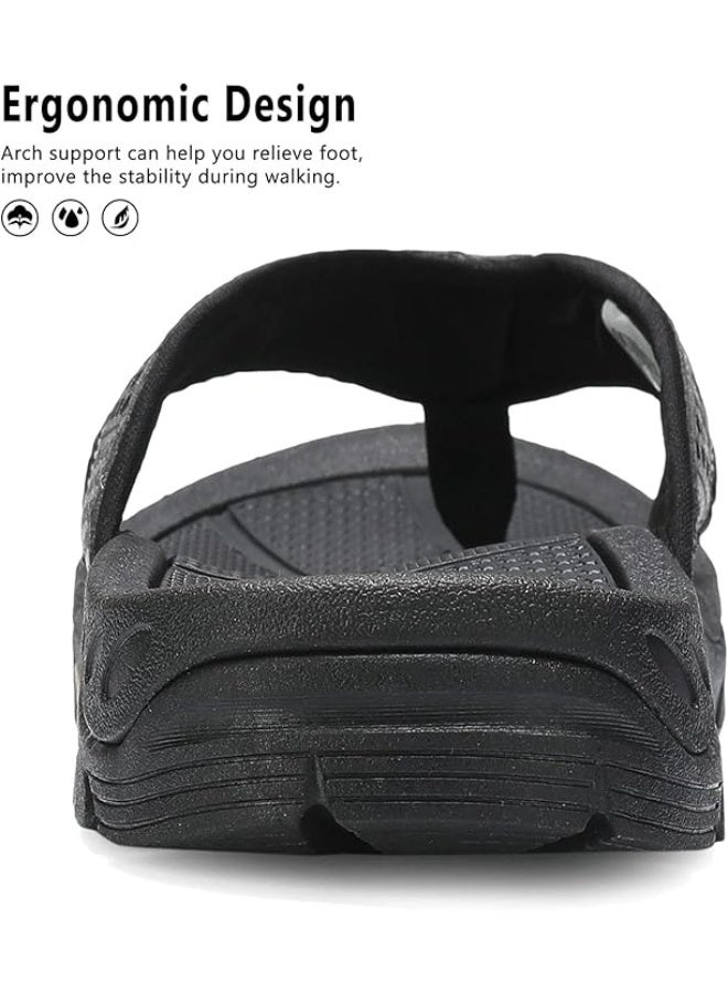 Mens Flip Flop Indoor and Outdoor Comfort Casual Thong Sandals Beach Slippers - Image 5