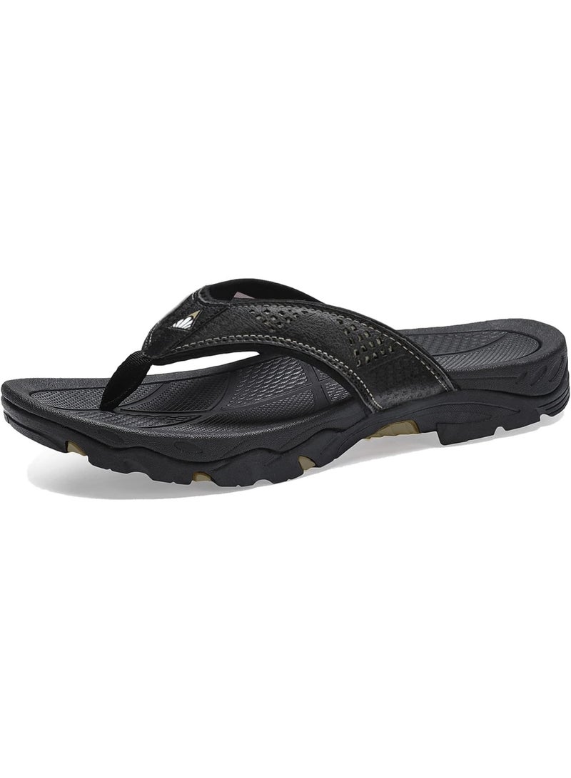 Mens Flip Flop Indoor and Outdoor Comfort Casual Thong Sandals Beach Slippers - Image 1