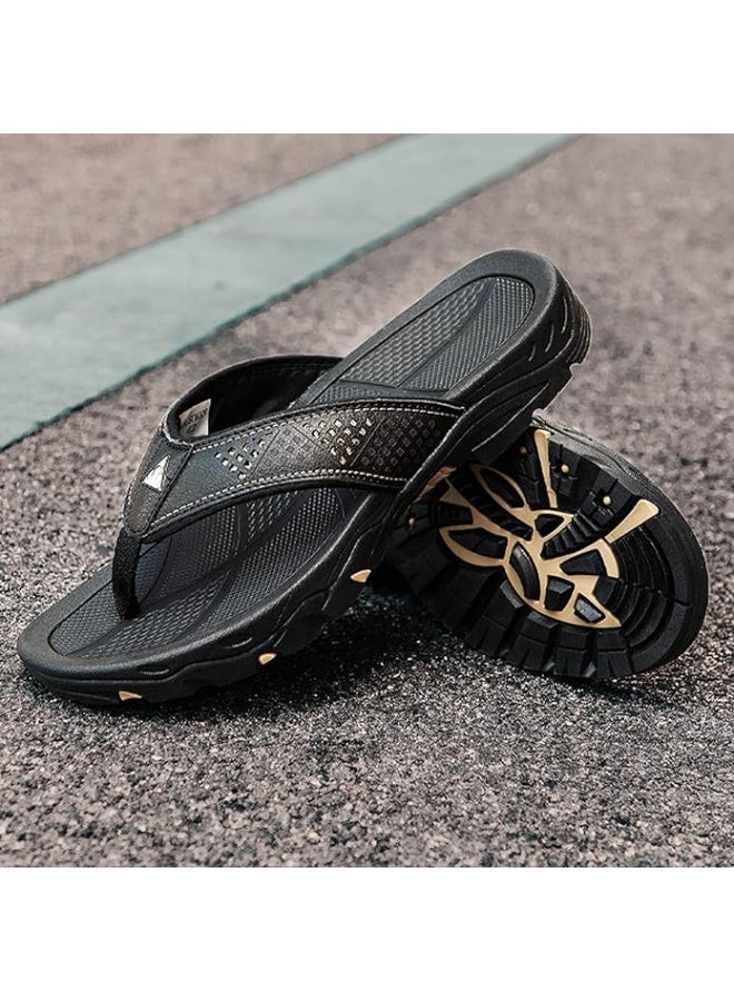Mens Flip Flop Indoor and Outdoor Comfort Casual Thong Sandals Beach Slippers - Image 2