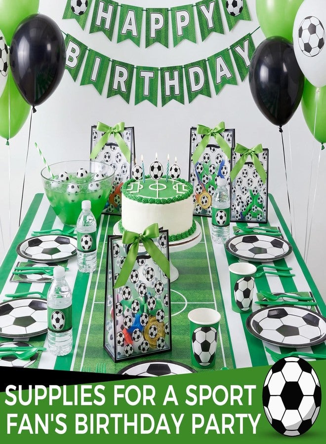 Resurhang 36 Pcs Soccer Clear Gift Bags with Handles and Ribbon, PP Soccer Goodie Bags, Clear Party Favor Bag for Team Party, Birthday, Sports Events, 10 x 7 x 3.15 in - Image 4
