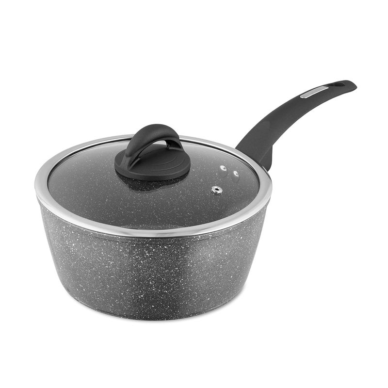 Tower T81219 Cerastone Forged Saucepan with NonStick Coating and Soft Touch Handle Graphite 22 cm
