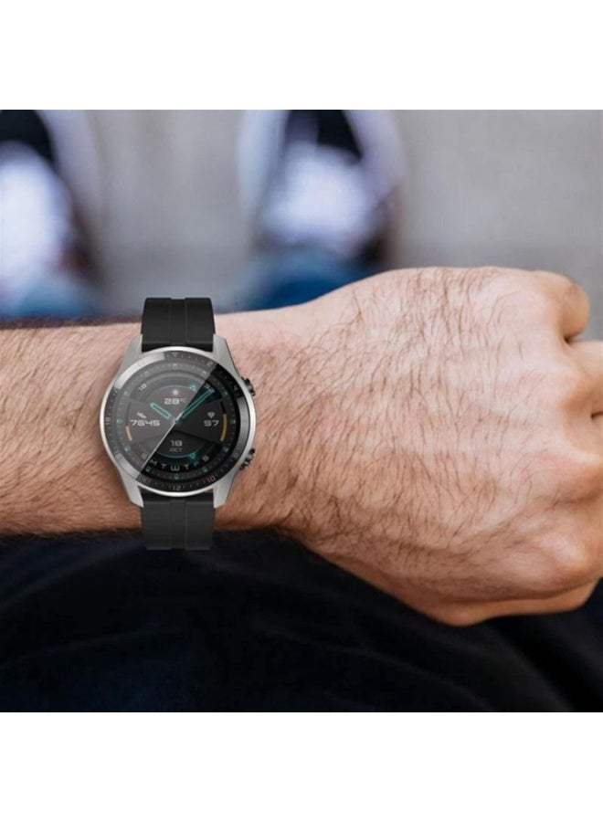 Case Compatible with Huawei Watch GT2 46mm Case All-Around Screen Protector Watch Soft TPU Shockproof Cover Slim Guard Thin Bumper Shell Protector (Silver) - Image 2