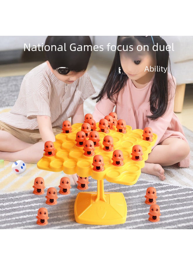 Frog Balance Tree Astronaut Children's Educational Table Game Toy Multiplayer Interactive Stacking Fun Toy-Color:Balance Tree-Spaceman Cyan (e-commerce Box)  - Image 5