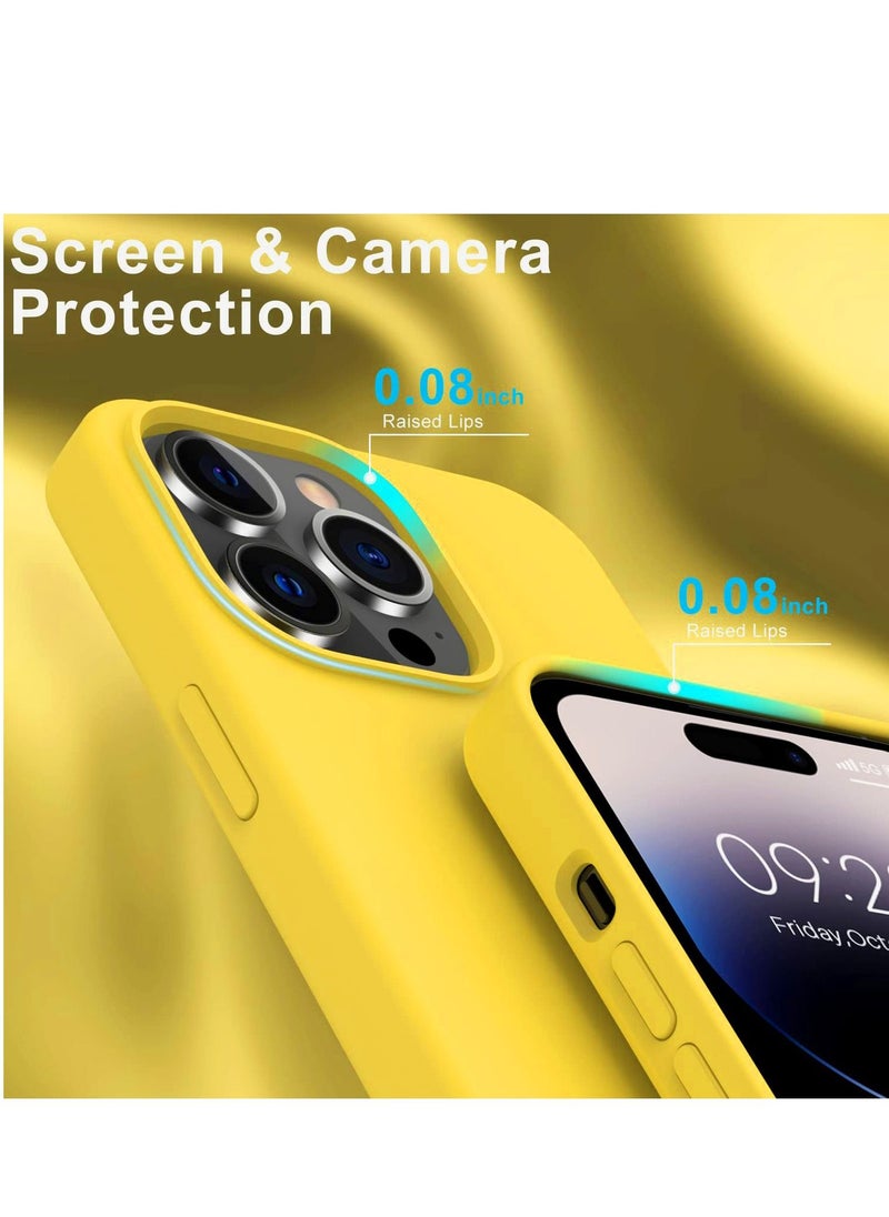Houmt iPhone 14 Pro Max Case with 2 Pack Screen Protectors Liquid Silicone Ultra Slim Shockproof Protective Case Cover for iPhone 14 Pro Max Soft Anti Scratch Microfiber Lining 6.7 inch  - Image 3