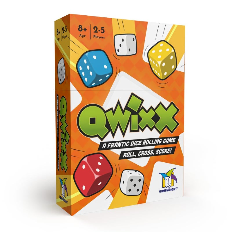 Gamewright Qwixx: The frantic dice rolling game that everyone plays at once! For ages 8+, 2-5 players, from Gamewright - Image 1