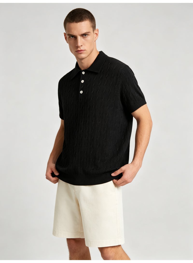 زارا ZARA men's breathable Polo shirt in summer - Image 4