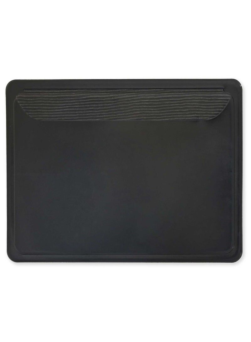 FIS 4 Pieces Desk Sets (Desk Blotter, Desk Calendar Stand, Letter Opener, Pen Holder) Colour Lizard Black - UADS081BK - Image 2