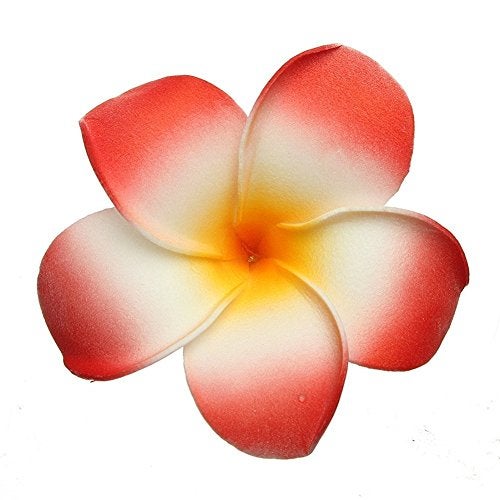 Hustar 10 Pcs 5CM Artificial Hawaiian Plumeria Flower Hair Clips Hair Accessories for Beach Fancy Dress - Image 4