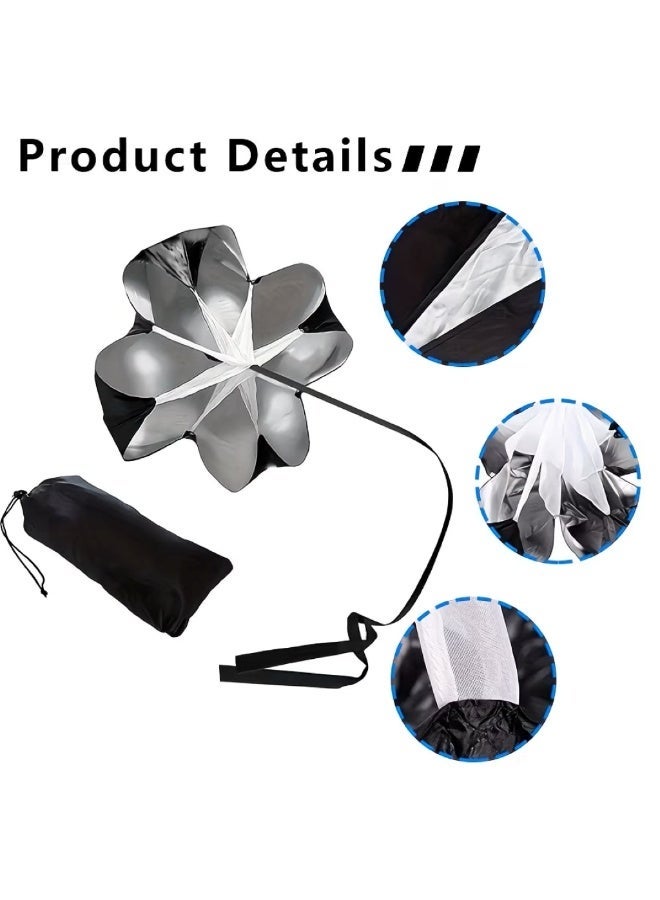AL ARQAM Speed Training Resistance Parachute for Running - 45-Inch Adjustable Sprint Chute for Soccer, Football & Track - Explosive Power & Acceleration Drill Gear for Kids, Youth and Adults - Black View Listing on Carrefour - Image 4