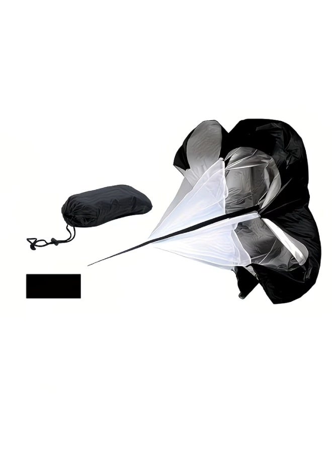 AL ARQAM Speed Training Resistance Parachute for Running - 45-Inch Adjustable Sprint Chute for Soccer, Football & Track - Explosive Power & Acceleration Drill Gear for Kids, Youth and Adults - Black View Listing on Carrefour - Image 1