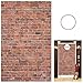 TTXXLL Brick Wall Backdrop787x 492 Inch Door Curtain Wizard Birthday Party Supplies Halloween Christmas Themed Party DecorationsWall Backdrop Decoration Old red - Image 3