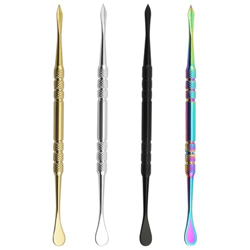NFRBTD 4 PCS Wax Carving Tools Stainless Steel Wax Tool, Double-Ended Sculpting Tools Wax Spoons, Carving Tools Kit for Clay Pottery Wax - Image 1